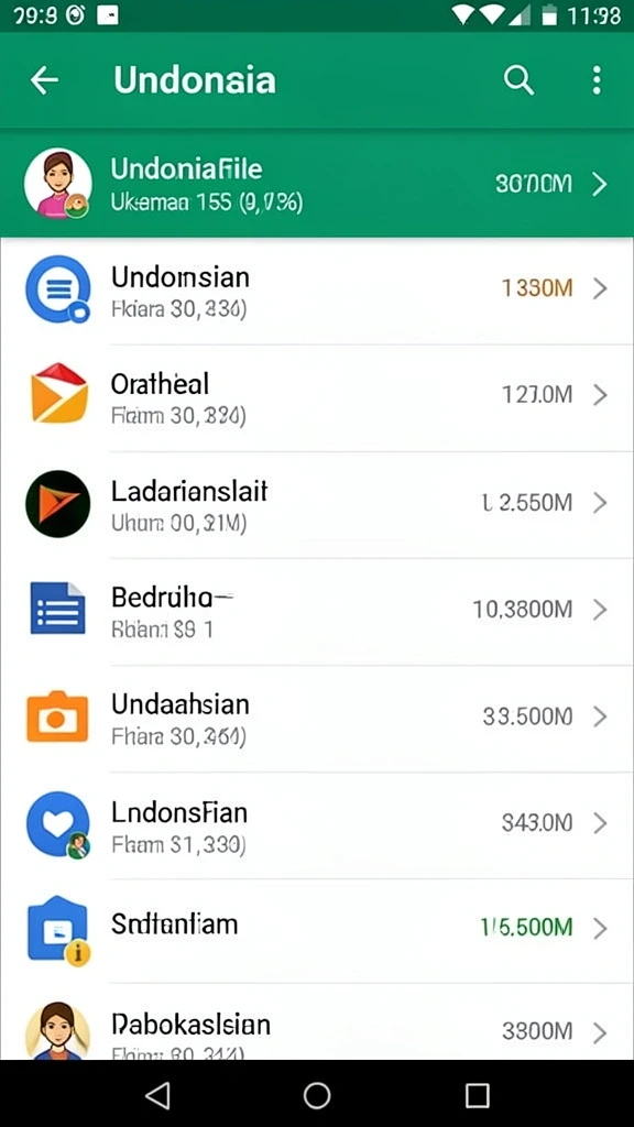 Leaderboard global yang menunjukkan kemampuan pemain.