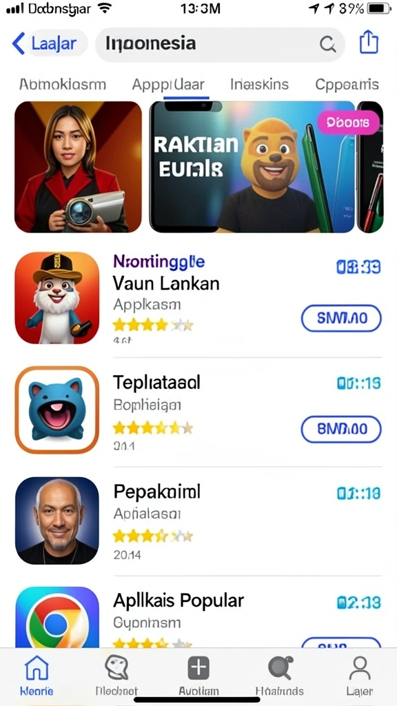 Screenshot menunjukkan antarmuka permainan yang menarik.