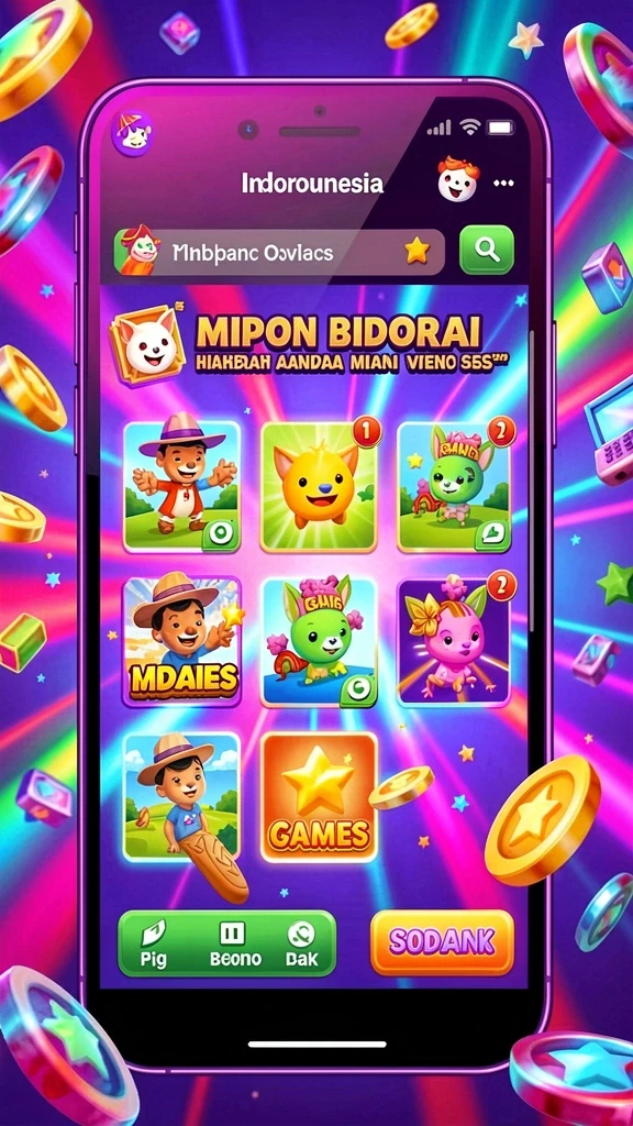 Tampilan awal game dengan navigasi yang mudah.