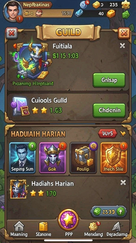 Screenshot menggambarkan fitur bonus yang seru dan menguntungkan.