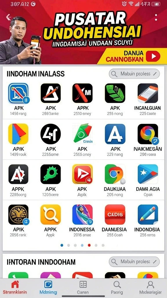 Tampilan awal aplikasi JKTOK dengan menu yang jelas.