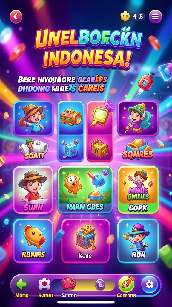 Tampilan menarik dari mesin slot pertama.