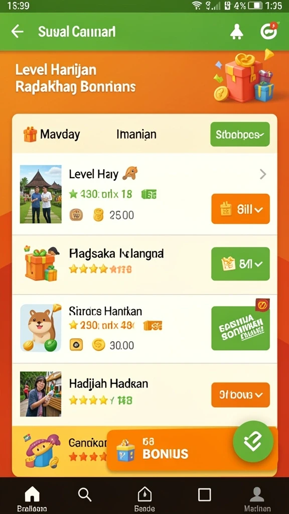 Ilustrasi fitur bonus eksklusif dalam game.