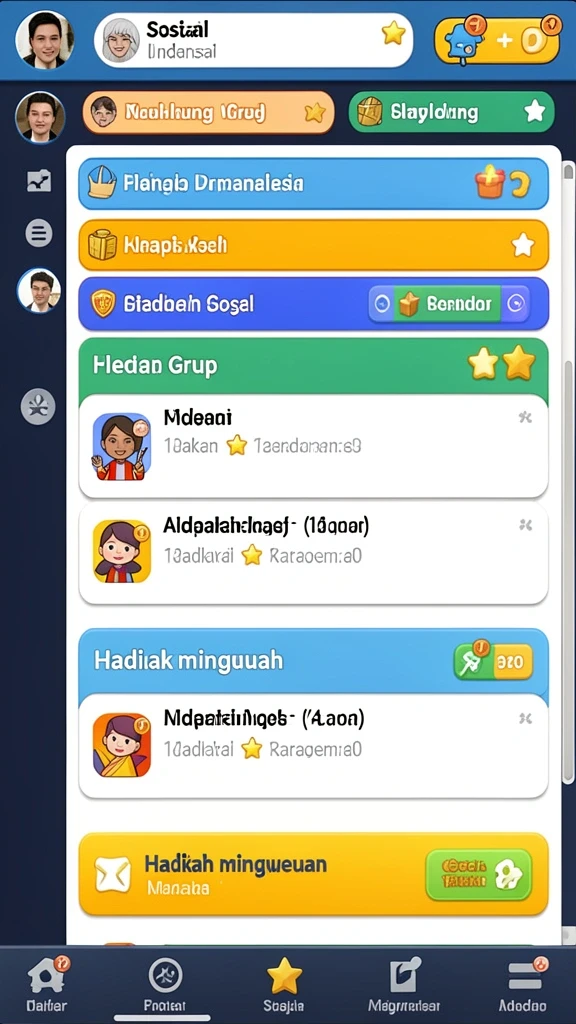 Tampilan grafis yang menawan dan penuh warna.