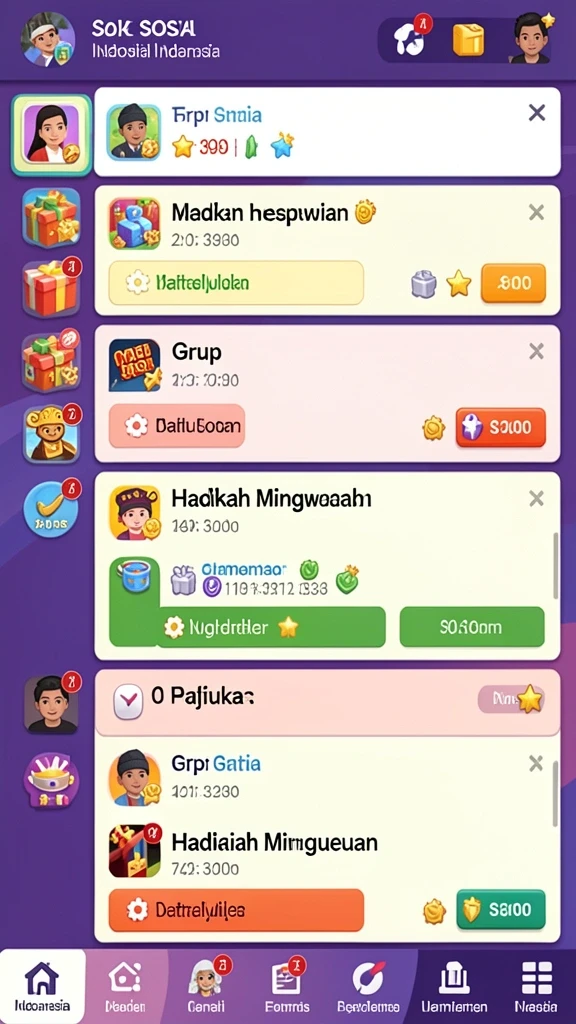 Karakter-karakter unik yang siap menyemarakkan permainan.